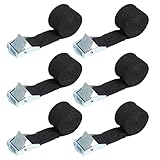 HUSZZM 6 Stück Spanngurte 1m x 2.5cm Spanngurte Kurz Spanngurte mit Klemmschloss Robuste...