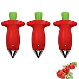 3 Stück Erdbeer Strunkentferner, Tomaten Stem Top Leaf Entkerner, Edelstahl...