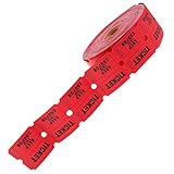 Warmhm Tickets 1 Rolle Loslos Beschichtetes Papier Gewinnlos Rot Ticket Rolle