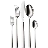 WMF Sonic Edelstahl Besteck Set 6 Personen, Essbesteck Set 30 teilig,...