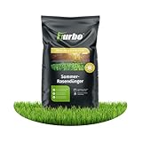 Turbogrün Rasendünger Sommer 20kg, gesunder Rasen verdrängt Moos, Ideal im Sommer,...