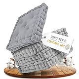 Gräfenstayn® 4er-Set Sitzkissen Stuhlkissen 40x40x8cm für Indoor und Outdoor...