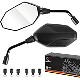 Evermotor Universal Motorrad Spiegel E-geprüft, 360°Drehbarer Motorrad Rückspiegel Set...