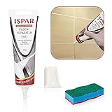 ISPAR Fugen Reparatur Set (400g) für Fliesenfugen mit Spachtel und Schwamm,...