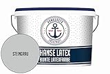 Hamburger Lack-Profi Latexfarbe MATT Steingrau Hanse Latex abwischbare Wandfarbe...