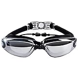Hersvin Kurzsichtig Schwimmbrillen (0 bis -800) Kurzsichtigkeit UV400 Anti-UV Anti Nebel...