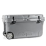 Zelsius Kühlbox 50 Liter mit Räder | Coolbox | Fahrbare Cooling Box ideal für Auto...