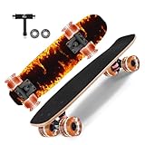 GIEEU Skateboards mit bunten blinkenden Rädern für Anfänger, Kinder,...