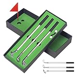 MumdoYAL Golf Geschenke für männer,3 Golfschläger Kugelschreiber,minigolf...
