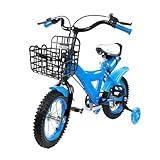 Kinderfahrrad, 12 Zoll Jungen Mädchen Kinderfahrräder Ausgestattet mit Aufbewahrungskorb...