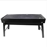 Faltbarer Holzkohlegrill, tragbarer Grill für Camping, Garten und Picknick, 60 * 22cm...