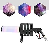 XUEMANSHOP Drahtlose Konfetti-Kanone mit Akku und Ladegerät, LED, farbig, CO2-Sprühen,...