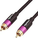 Amazon Basics - PBH-19089 - Subwoofer-Kabel, RCA, 4.6 m, Schwarz