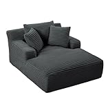 Übergroßer Cord-Chaiselongue-Sessel, Plüsch-Sofabett für Wohnzimmer, Schlafzimmer und...