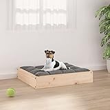 LAPOOH Hundebett 51,5x44x9 cm Massivholz Kiefer, Hundesofa, Hunde Bett, Hundekissen, Dog...