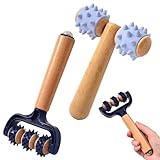 Zasjon Massageroller mit Griff, 2 Stück Massage Roller mit Igelball Massageball,...