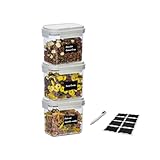 QCHOSWO Müslibehälter, Aufbewahrungs-Set, 8-teilig (4 Töpfe und 4 Deckel),...