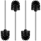 Rovtop 4 Stück WC Klobürste Schwarz, Toilettenbürste mit 7.5 cm Durchmesser, WC Bürste...