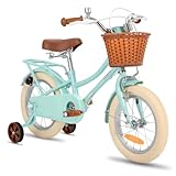 STITCH MANCHI 16 Zoll Kinderfahrrad mit Korb & Stabilisatoren für 4 5 6 7 Jahre alte...