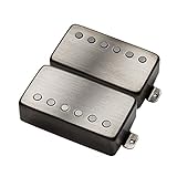 EMG 57/66 Humbucker Gitarren-Tonabnehmer-Set für Steg und Hals, gebürstetes schwarzes...