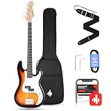 Donner E-Bass Gitarre Anfänger Set, 4 Saiten P-Stil Bass Gitarren in voller Größe...