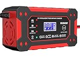 6A Ladegerät Autobatterie, 12V/24V KFZ Batterieladegerät Vollautomatisches...