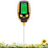 Cuteefun Feuchtigkeitsmessgerät Pflanzen, 4 In 1 Bodentester mit...