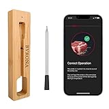 BVRONA Fleischthermometer Kabellos 100m Bluetooth Grillthermometer IP67 Meat Thermometer...
