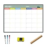 XFUYI Magnetischer Monatsplaner, Whiteboard, Kühlschrankmagnet, wöchentliche...