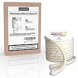 Naturlie 6 Meter Ersatzdocht für Öllampe, Gartenfackel Bambusfackel Premium...