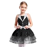 Yiesvsov Klassisches Ballettkleid Für Mädchen Ärmelloses Samttutu Mit Pailletten Für...