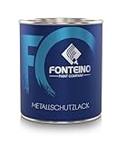 Fonteino Metalllack - Anthrazitgrau - gebrauchsfertige Metallschutzfarbe Metallfarbe...