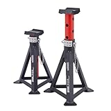 Arebos 2X Unterstellbock | je 3 Tonnen Tragkraft | höhenverstellbar 299-442 mm...