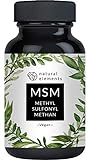 MSM Kapseln - 365 vegane Kapseln - Laborgeprüfte 1600mg Methylsulfonylmethan (MSM) Pulver...