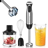 Bonsenkitchen Pürierstab, 4-en-1 Stabmixer Elektrischer, 1000W Stufenlos...