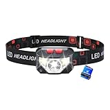 GRIFEMA LED Stirnlampe Wiederaufladbar, 8 Beleuchtungsmodi mit Bewegungssensor &...