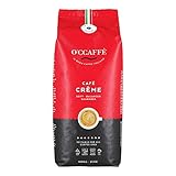 O'CCAFFÈ – 1x1kg Kaffee Crème, 50% Robusta - 50% Arabica, ganze Kaffeebohnen,...