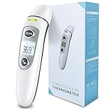 Fieberthermometer Ohrthermometer, Kontaktlos Medical Stirnthermometer, Messwerte...