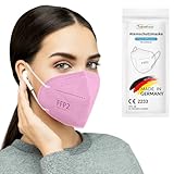 TubeRoo FFP2 Maske pink rosa 10 Stück Masken aus Deutschland, Made in Germany, weiche...