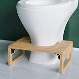 Bambus-Töpfchenhocker für Badezimmer, 17,8 cm, zusammenklappbar,...