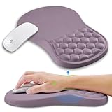 KUOSGM Ergonomisches Mauspad, Handgelenkstütze mit Memory-Schaum-Massage, Wölbung,...