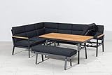 Hohe Dining Aluminium Lounge Nara Links Polywood, inklusive XL Bank und wasserabweisender...