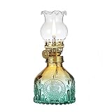 YKSJDFH Vintage Petroleumlampe mit Farbverlauf, bunte Öllampe aus Glas, klassisches...