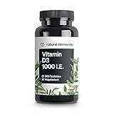 Vitamin D3 1000 I.E. – 365 Tabletten im Jahresvorat – Vitamin D für Knochen und...
