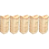 laxyy 500 x Holzboot – Fingerfood Dish Einweg-Theke Einwegteller Speiseteller Schale...
