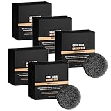 QPJUVC Anti-Grau-Shampoo-Riegel – Natürliches festes Shampoo zur Verdunkelung des...