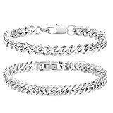 QEXUJOW Armbänder für Herren Hochwertiges Gliederarmband, Low-Profile-Herrenarmband,...