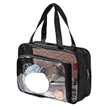 Kosmetiktasche Durchsichtig Tragbare Kulturtasche mit großem Fassungsvermögen,...