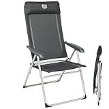 TIMBER RIDGE Klappstuhl Gartenstuhl Aluminium Campingstuhl hoch Rückenlehne verstellbar...