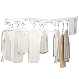 Kelisiting Wäscheständer Wandmontage, 3-Fold Wand Wäschetrockner ausziehbar,...